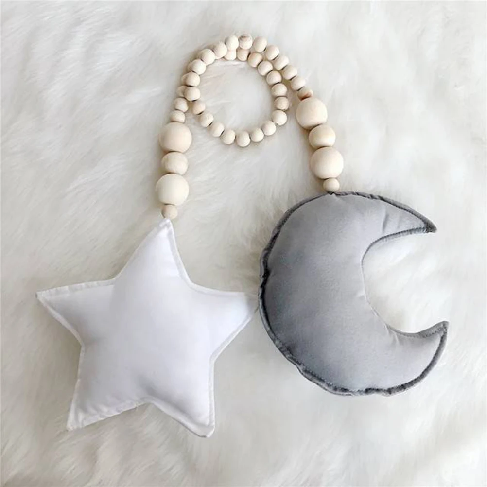 Лунная звезда, деревянные бусины