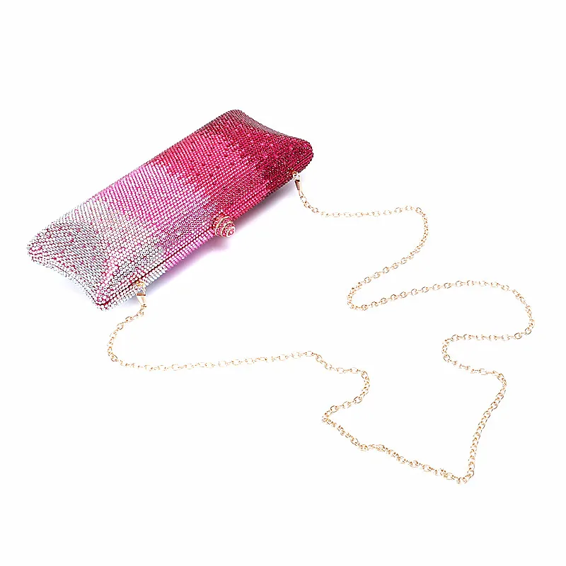 Женский вечерний клатч со сверкающими стразами и стрекозой - Фотография_4