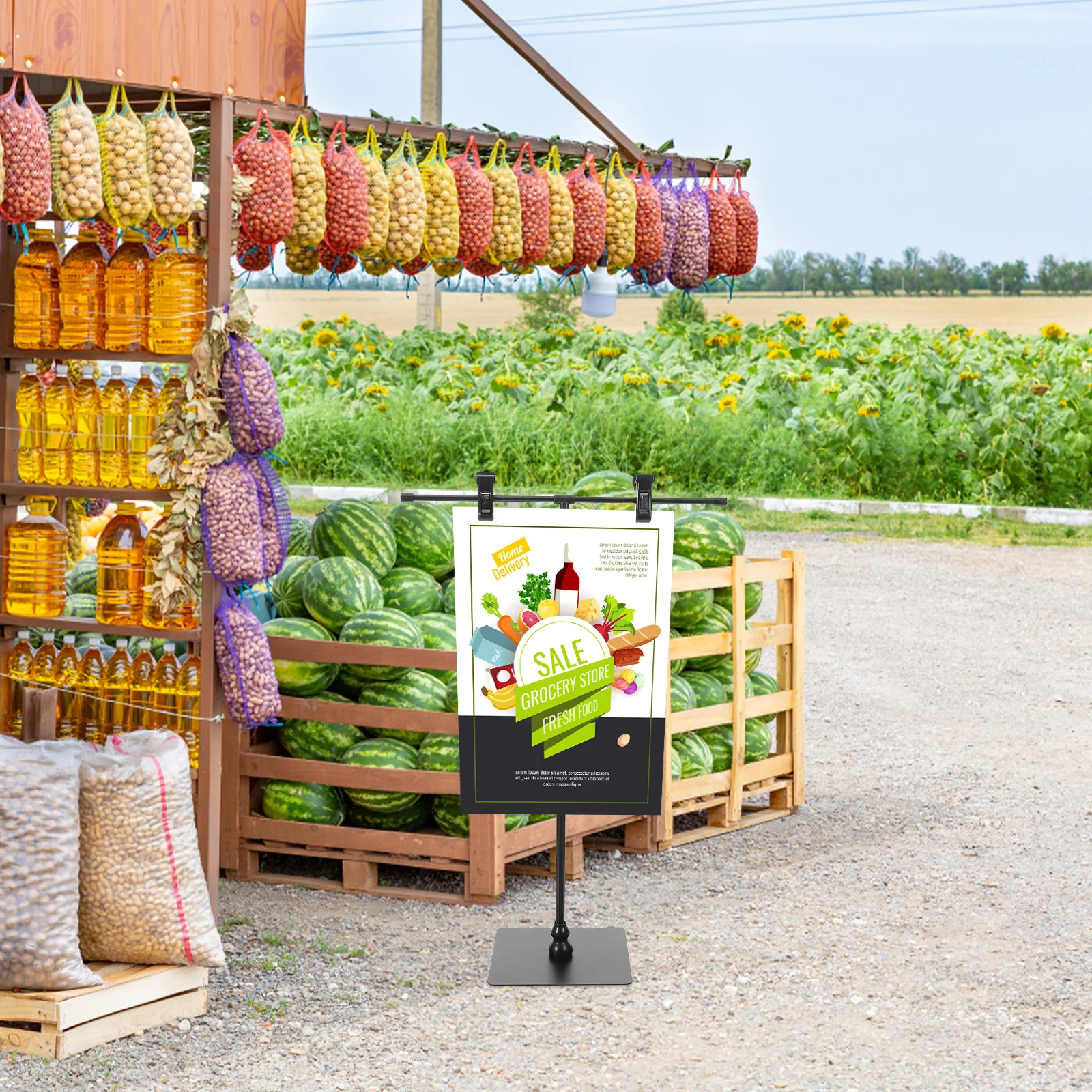 Т-образная регулируемая подставка для плакатов - Фотография_6