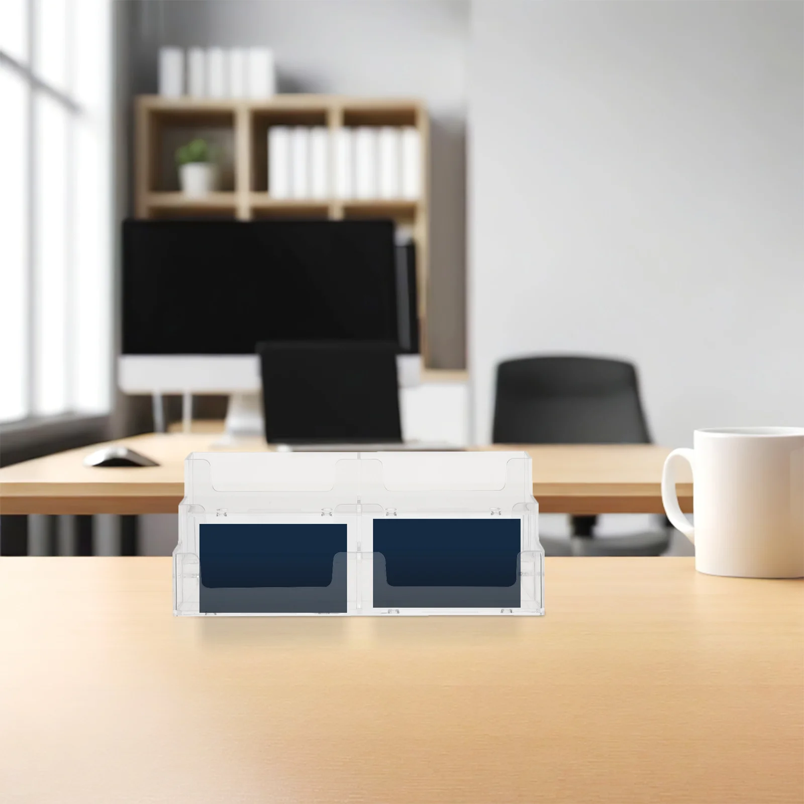 Прозрачный пластиковый держатель для визитных карточек - Фотография_6