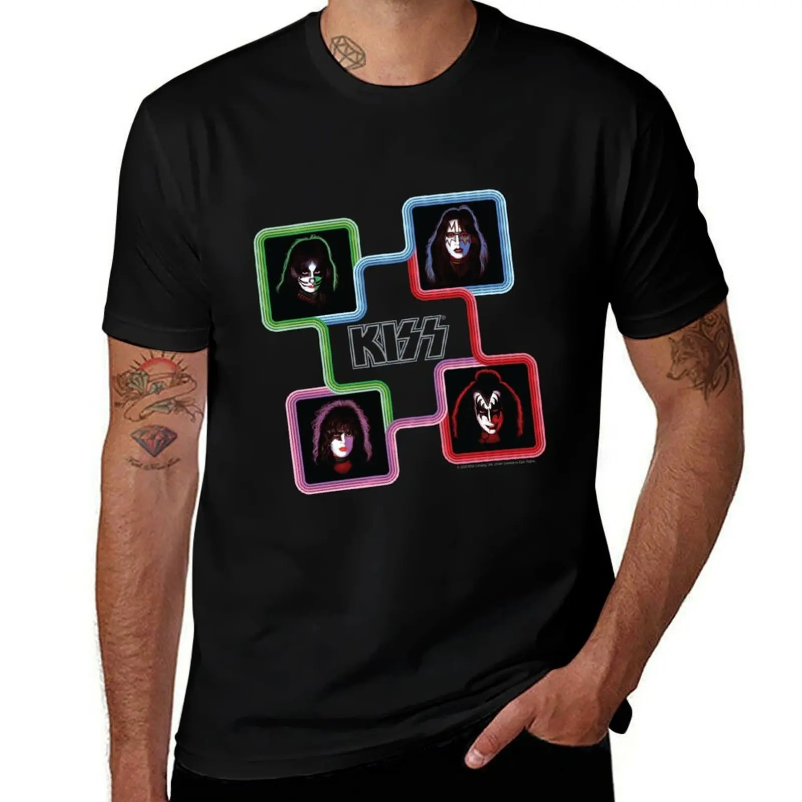 Kiss - футболка retro faces