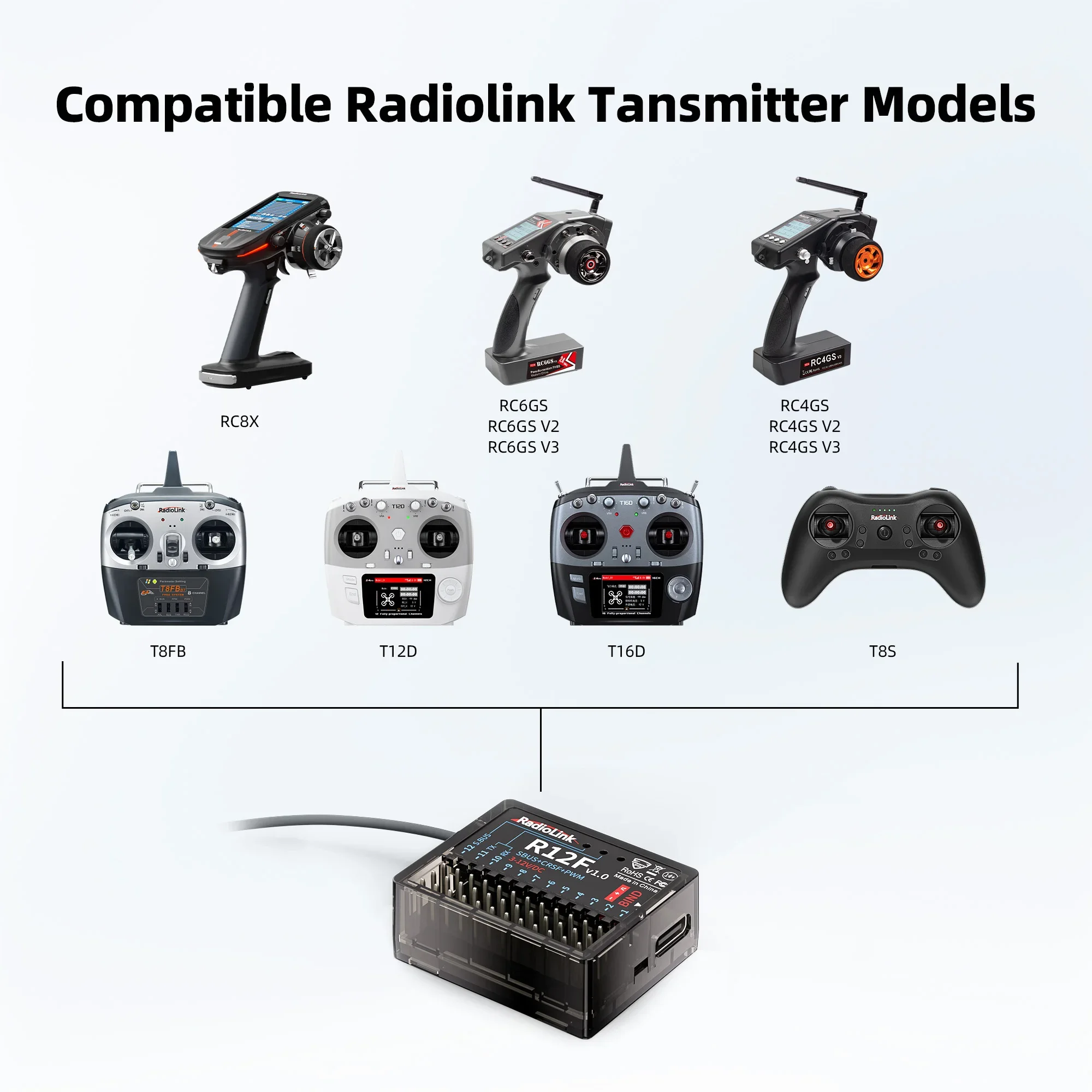 Radiolink r12f 12-канальный радиоуправляемый приемник 2 - Фотография_6
