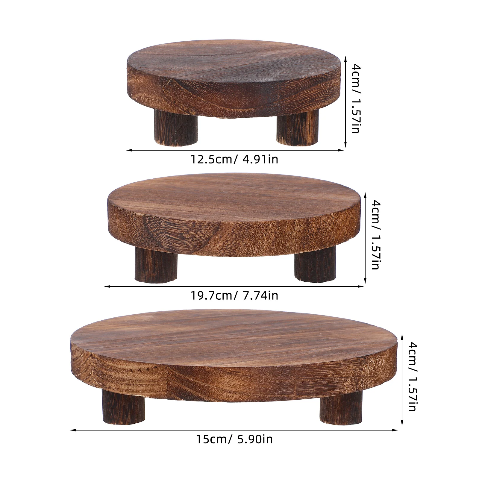 Круглая деревянная подставка для растений - Фотография_3