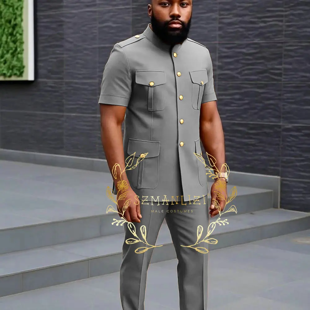 Мужские костюмы высокого качества с коротким рукавом - Фотография_5