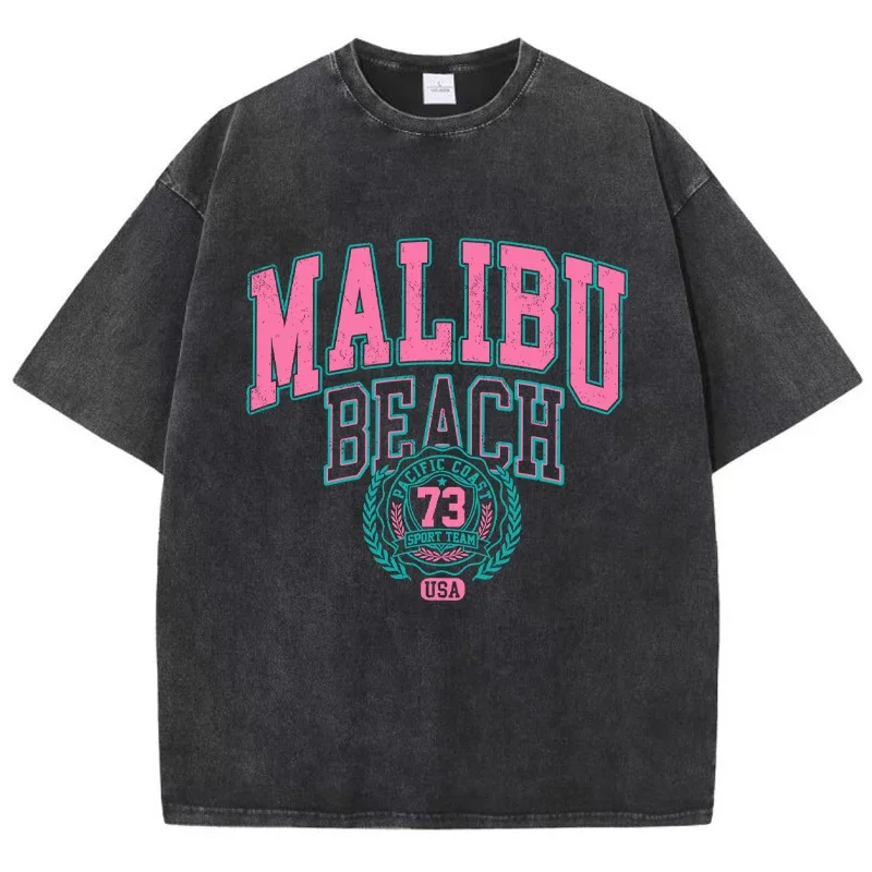 Malibu пляжная стираная футболка - Фотография_2