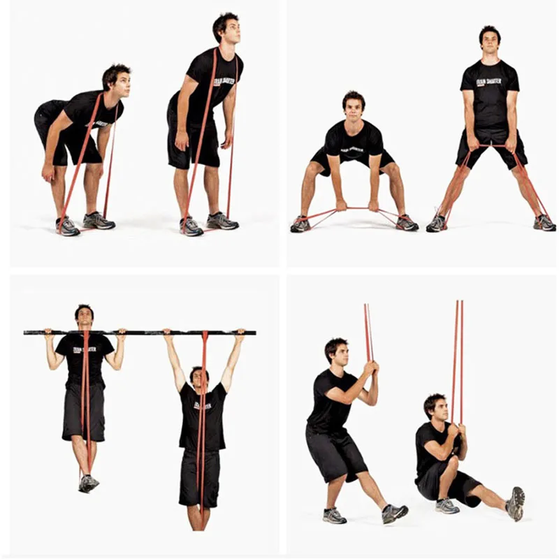 Эспандер сверхмощные латексные спортивные эластичные ленты для тренировок - Фотография_6