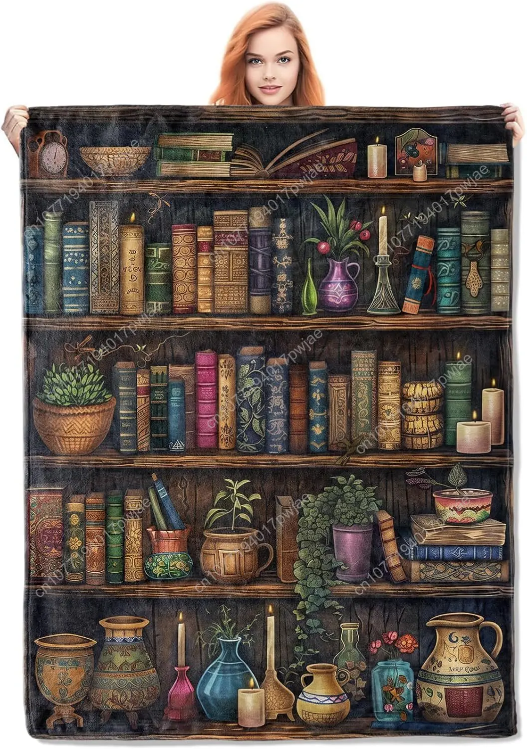 Винтажное одеяло для книжной полки