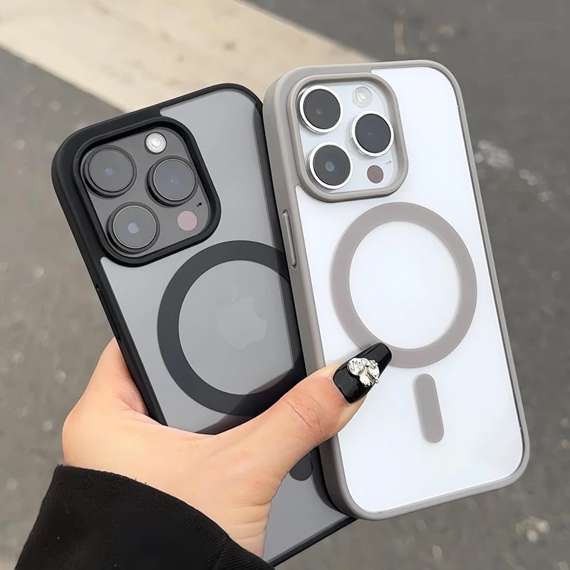 Роскошный прозрачный чехол magsafe для iphone 16 - Фотография_6