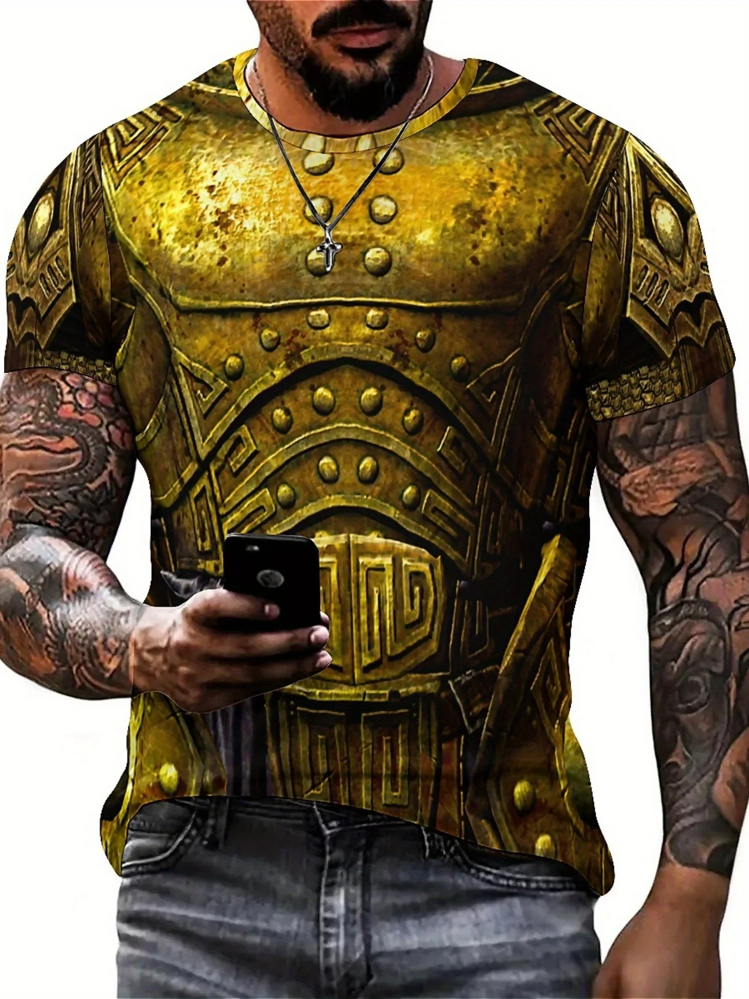 Мужская футболка golden knight - Фотография_6