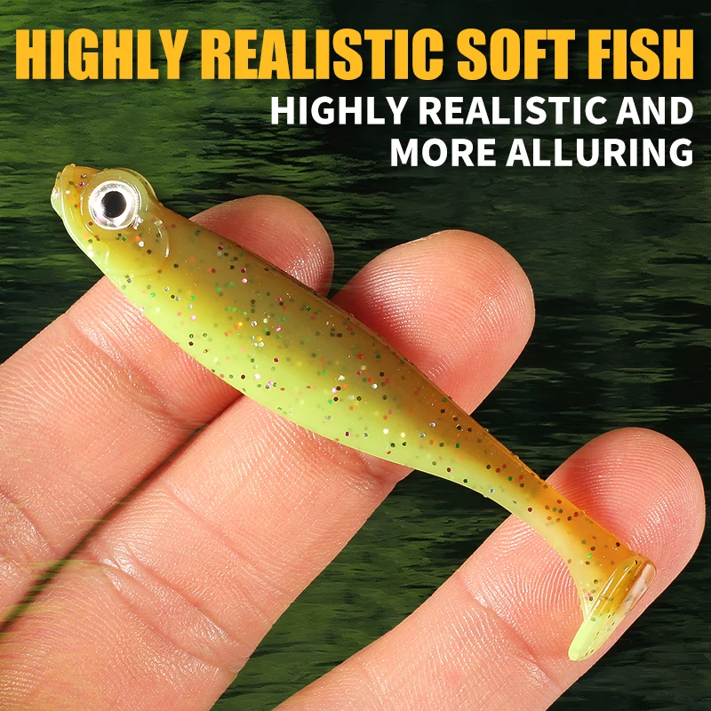 Суперконтинентальные рыболовные приманки shad t-tail 5 см/7 см - Фотография_4