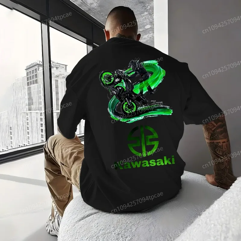 Новая футболка большого размера kawasaki - Фотография_2