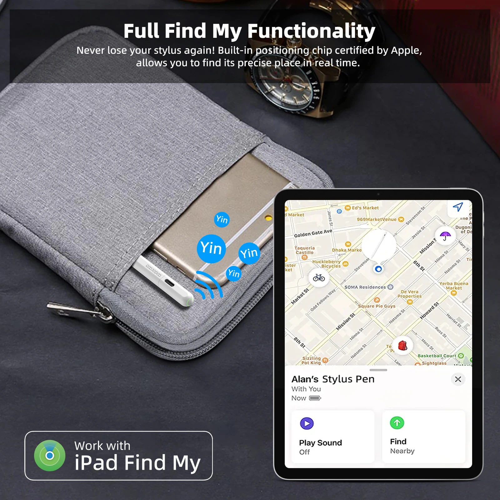 Ручка-стилус goojodoq gd14 для apple pencil с ipad - Фотография_2