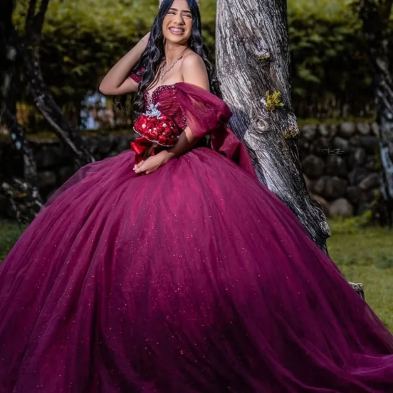 Красное вино, платья quinceanera по индивидуальному заказу - Фотография_4