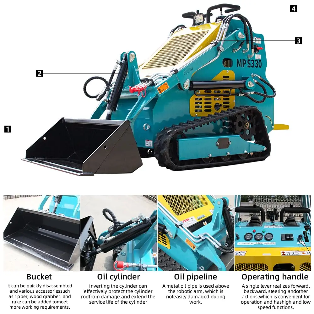Индивидуальный новый мини-погрузчик dk330 мощностью 13 - Фотография_4