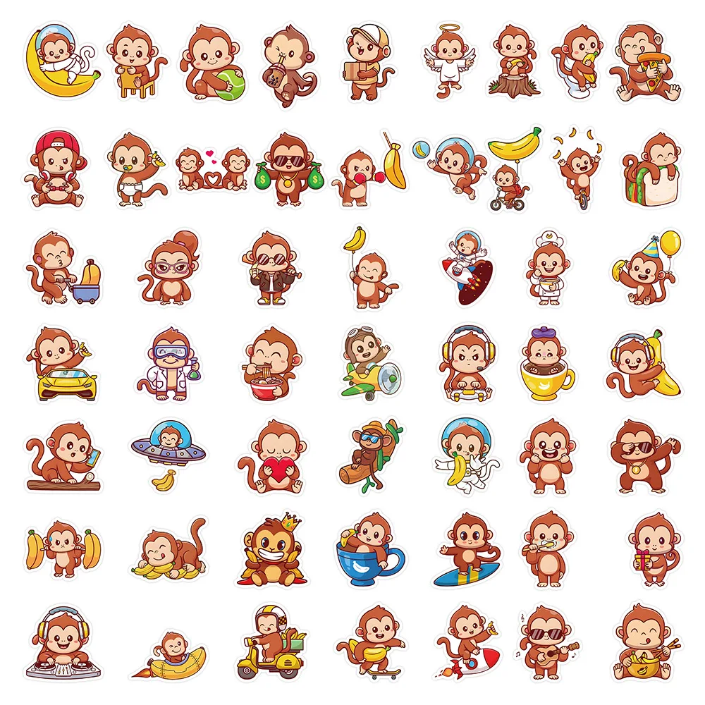 Милые наклейки с изображением обезьяны - Фотография_4