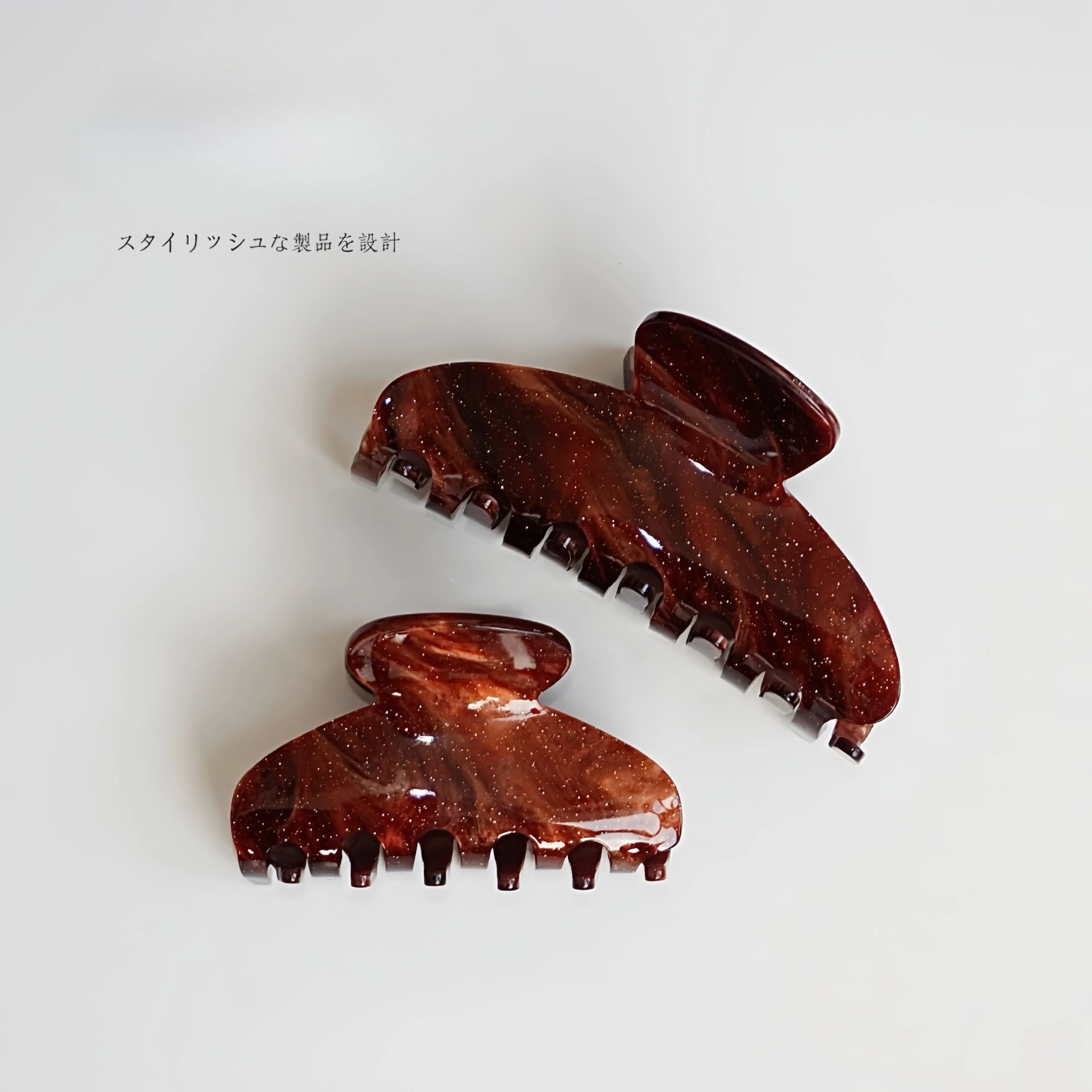 Новый осенне-зимний коричневый коготь для волос «звездное небо» 10 см - Фотография_3