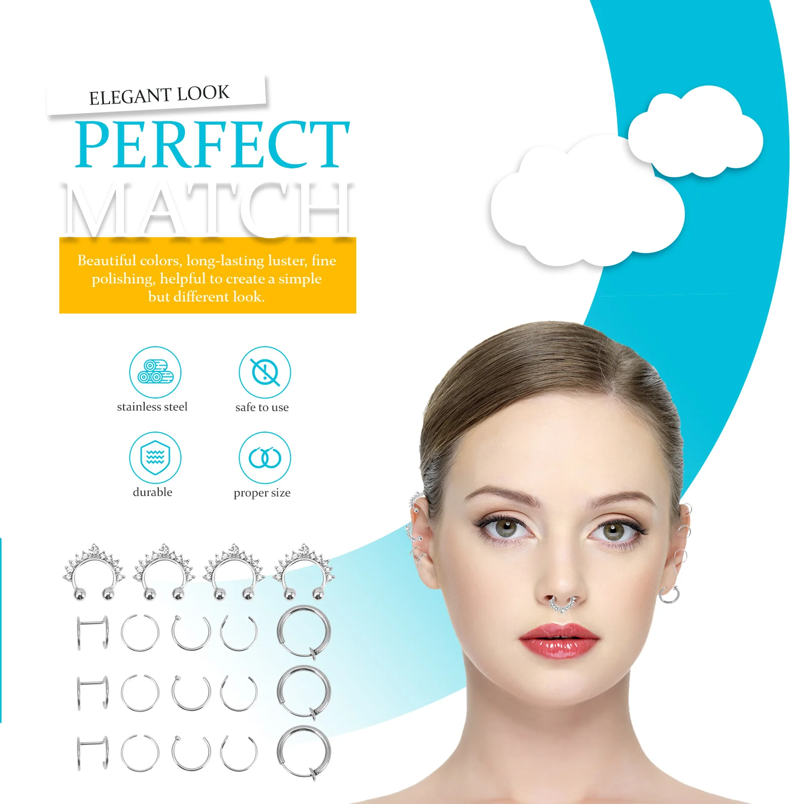 Поддельные кольца без пирсинга - Фотография_3