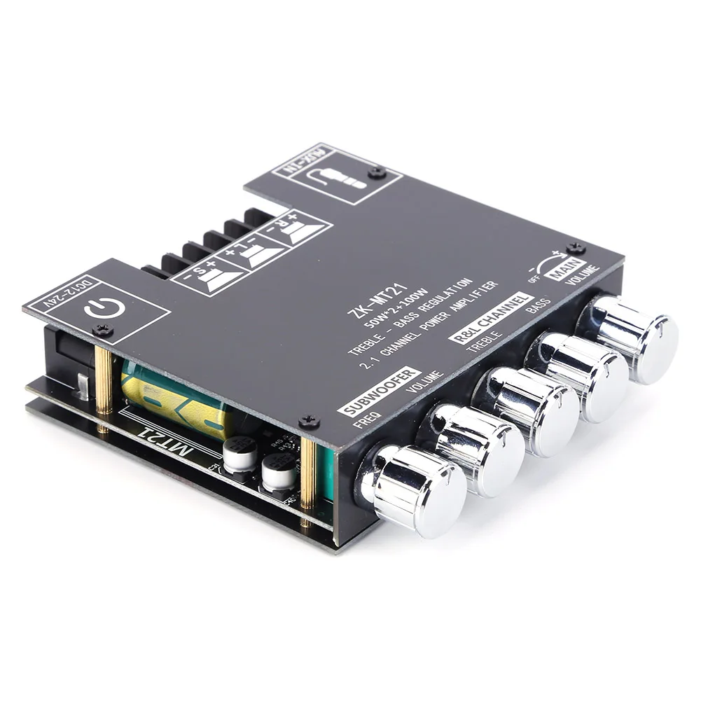 Zk-mt21 плата цифрового усилителя мощности 2x50 вт + 100 вт 2 - Фотография_2