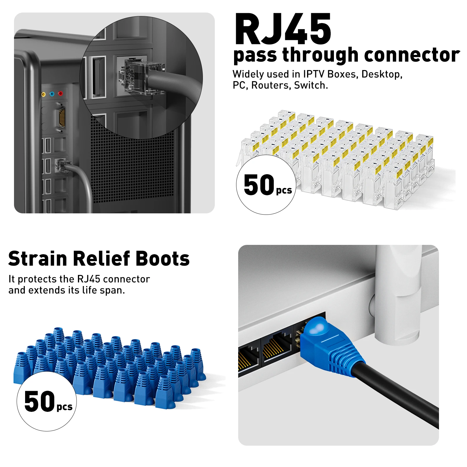 Zoerax rj45 cat6 cat5e набор инструментов для обжима сети - Фотография_6