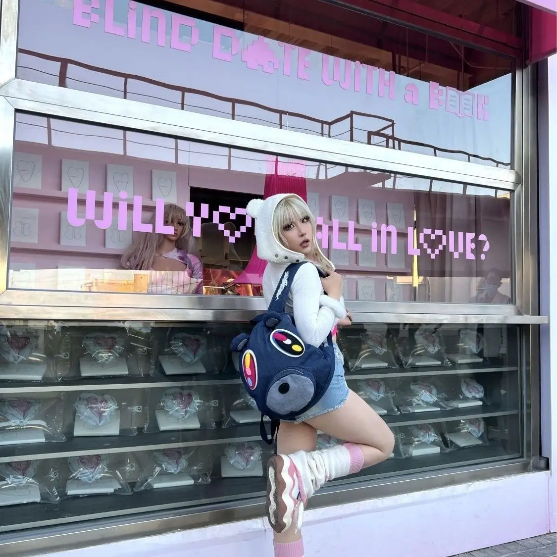 Оригинальный самодельный ковбойский рюкзак teddy bear - Фотография_3