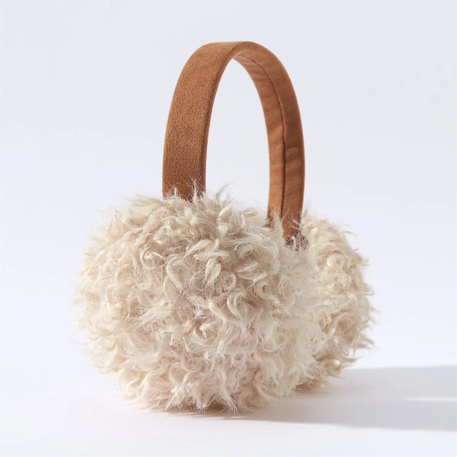 Anjj новые вьющиеся плюшевые наушники - Фотография_3