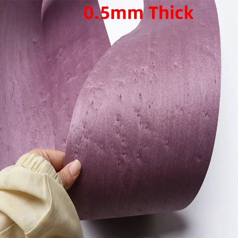 0,5 мм фиолетовый клен burl birdseye шпон из цельного дерева для гитары