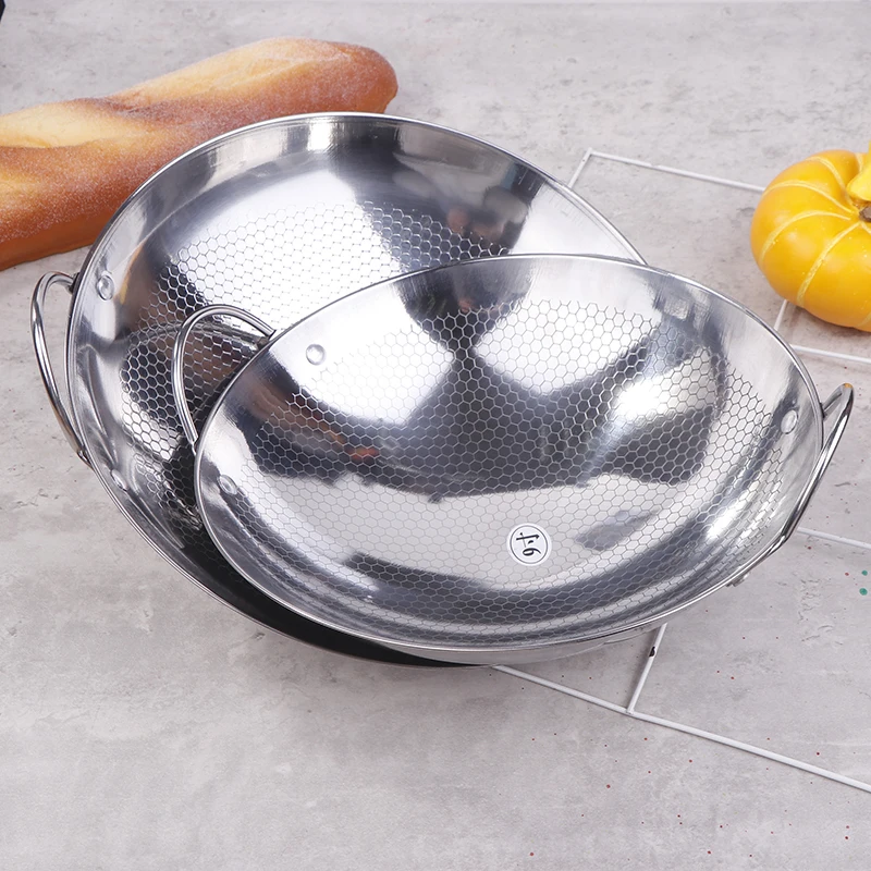 Сковорода из нержавеющей стали с антипригарным покрытием и ручкой