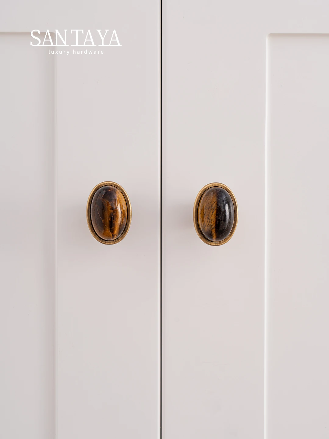 Santaya твердые латунные ручки из натурального камня - Фотография_4