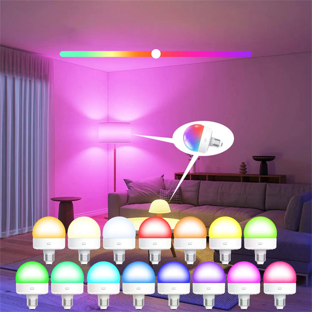 Цветная rgb светодиодная лампа для использования в помещении