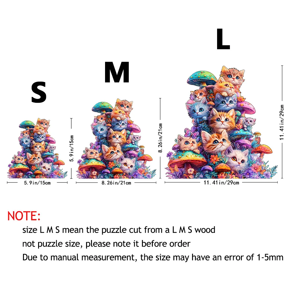 Деревянный пазл для взрослых challenge — забавный дизайн кота - Фотография_3
