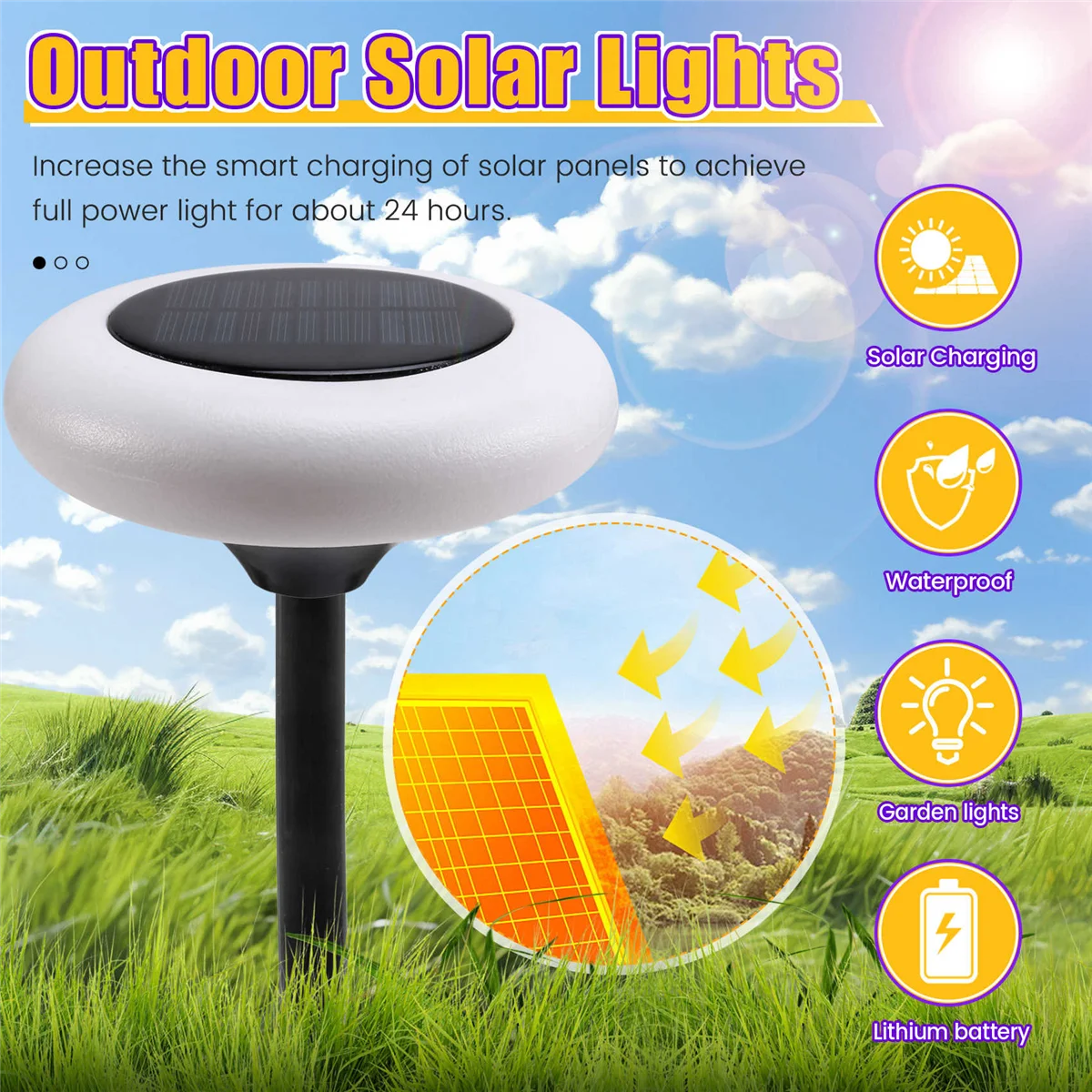 Baau солнечные уличные фонари круглые - Фотография_4