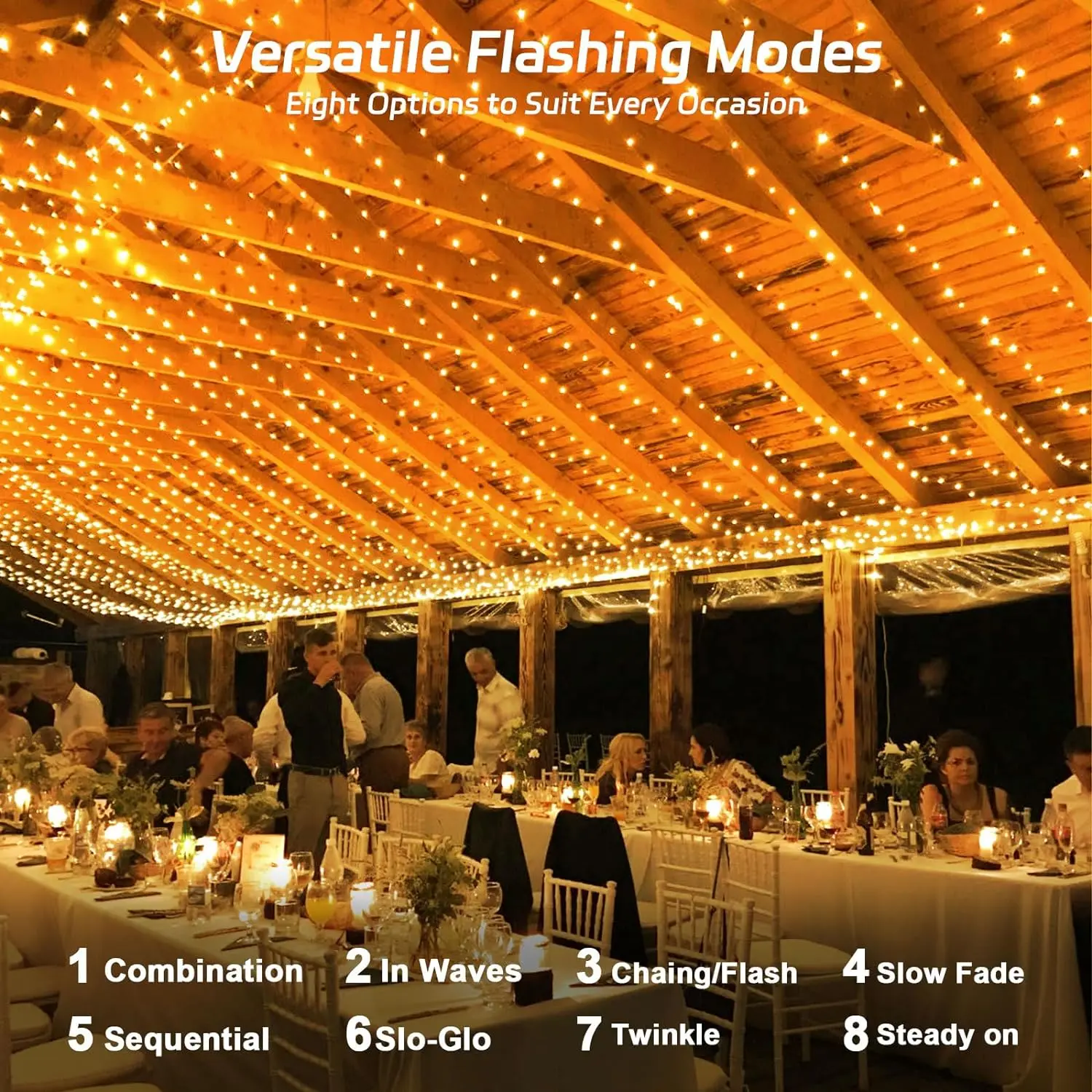 4 упаковки, 400 светодиодных солнечных светильников - Фотография_4