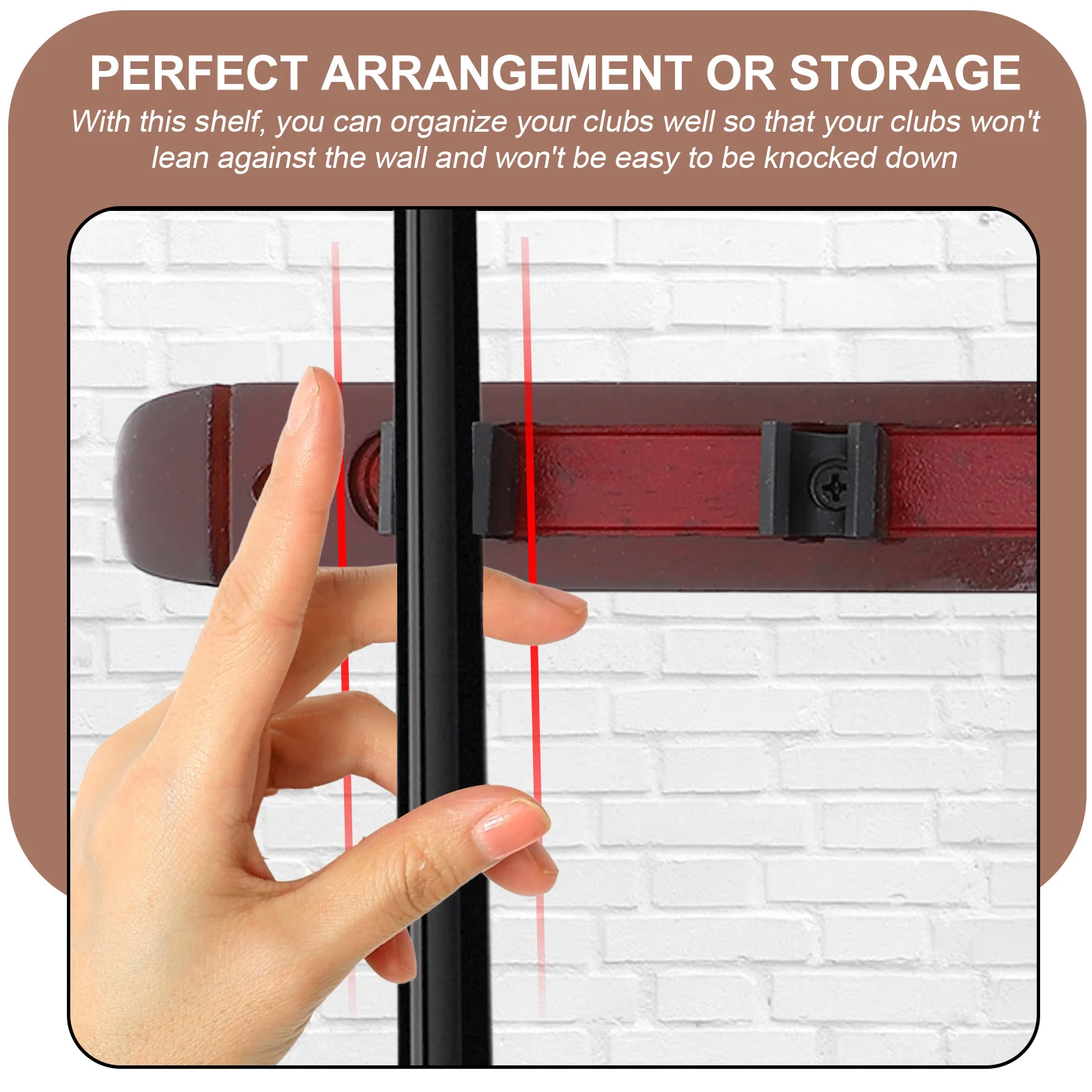 1 комплект, настенная деревянная стойка для кия с шестью отверстиями - Фотография_5