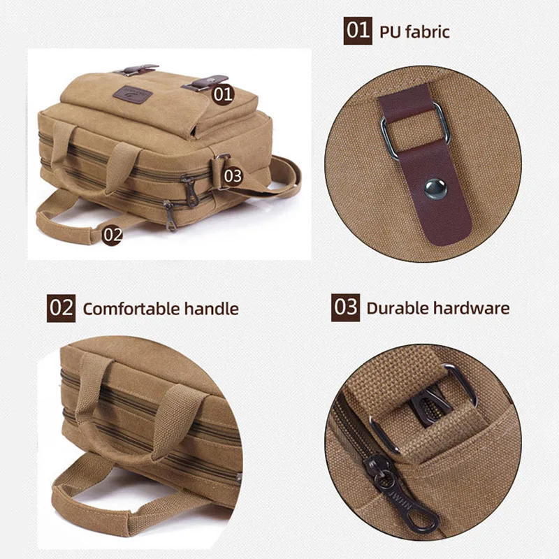 Мужская парусиновая сумка через плечо - Фотография_4