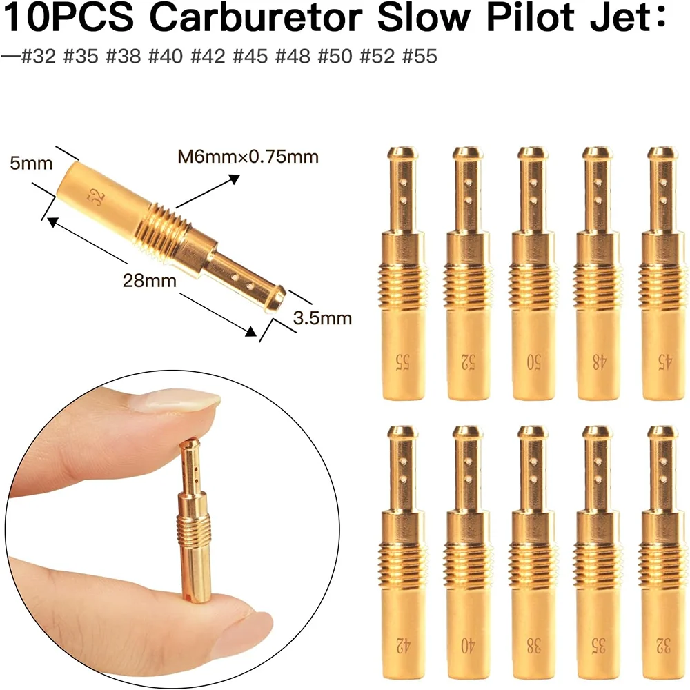 Комплект медленной пилотной струи карбюратора включает 30 шт - Фотография_3