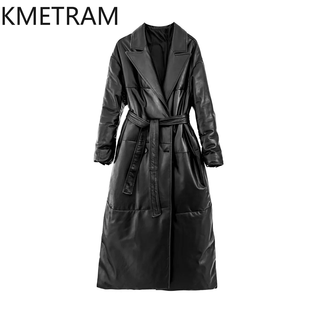 Белая куртка-пуховик из натуральной кожи с гусиным пухом