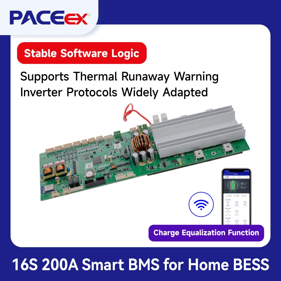 Paceex 16s 200a bms active equilibrium