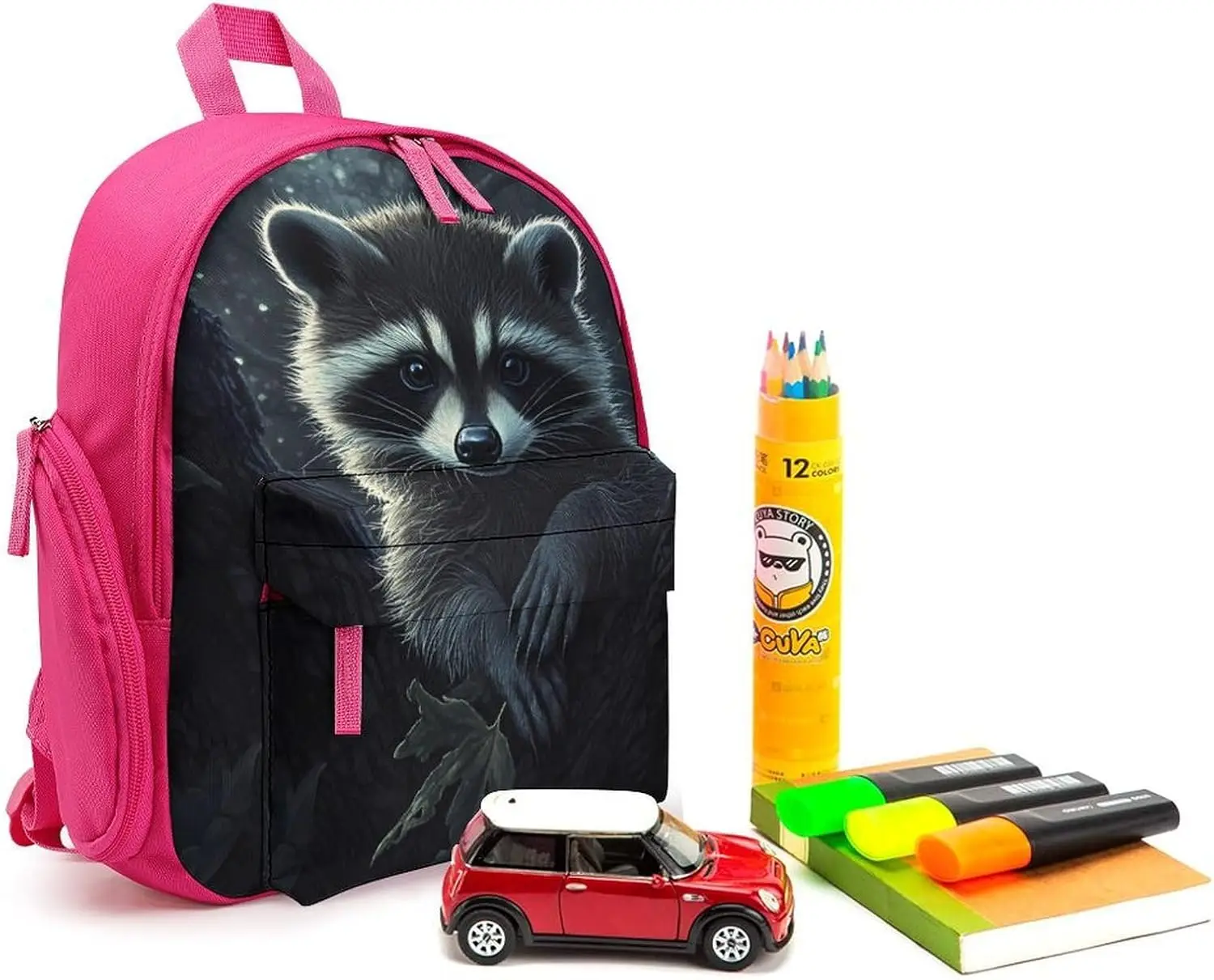 Милый дорожный рюкзак для ноутбука с изображением енота - Фотография_3