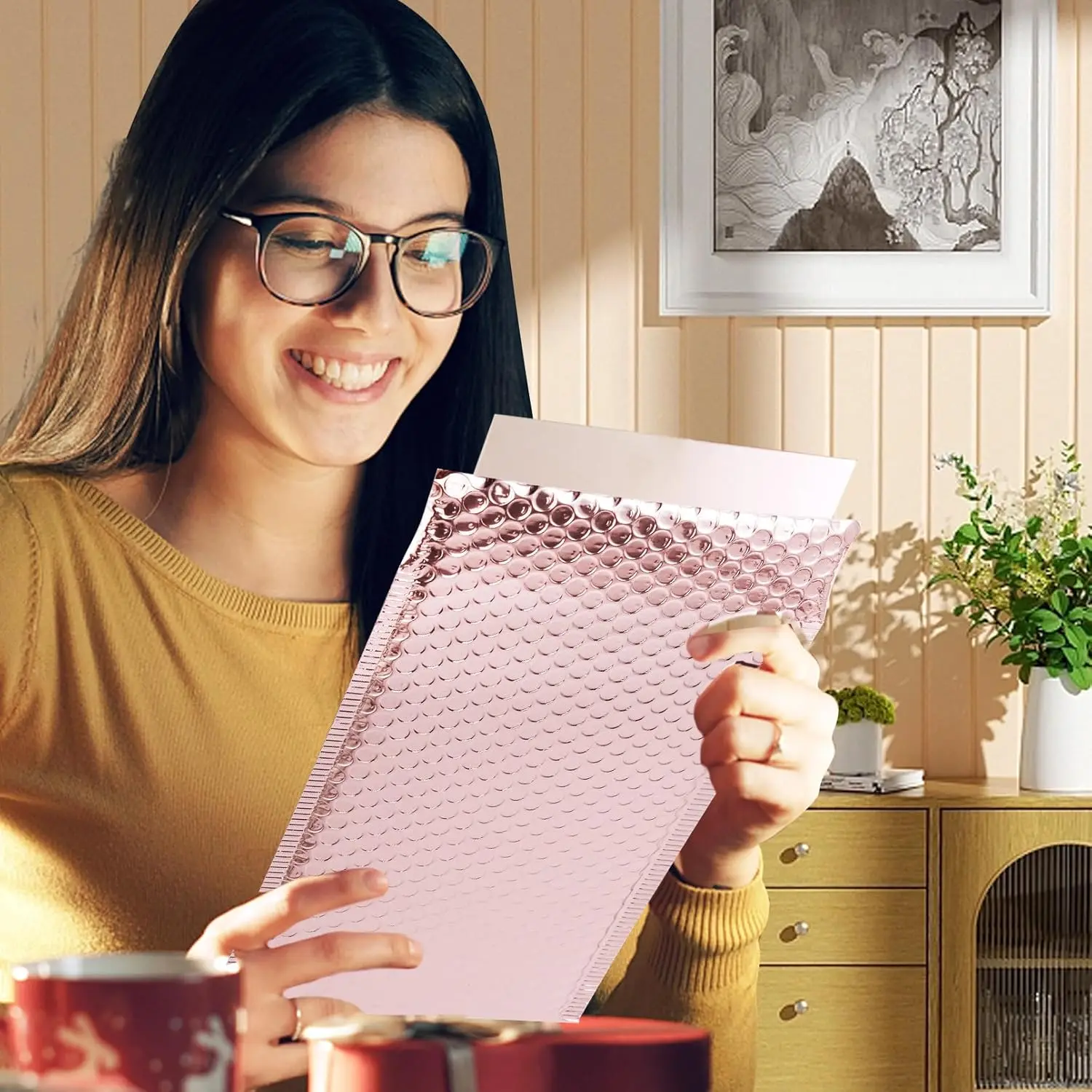 Голографические почтовые конверты с пузырьками - Фотография_5