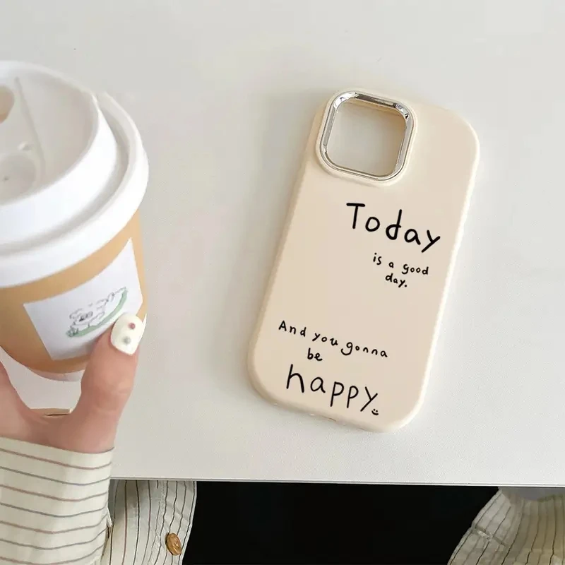 Чехол для телефона happy day slogan для iphone 17 pro max - Фотография_5