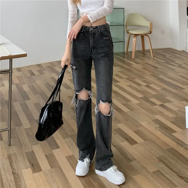 Smoky grey women's jeans with - Фотография_2