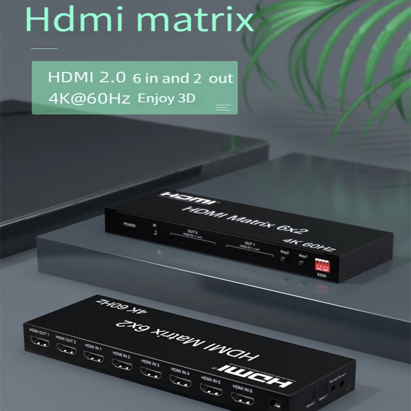 Матричный коммутатор hdmi 6x2 4k 60 гц - Фотография_2