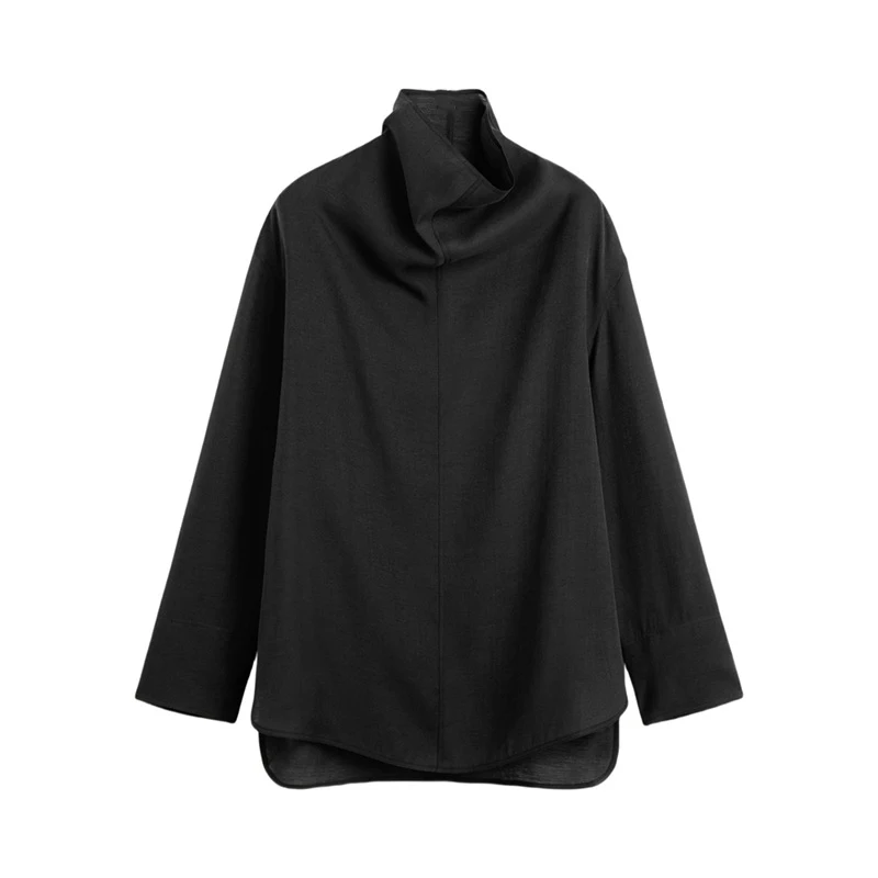 Новый стиль, рубашка с воротником и сложенным воротником - Фотография_6