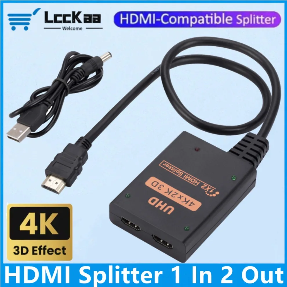 Hdmi-сплиттер 4k 3d двухпортовый