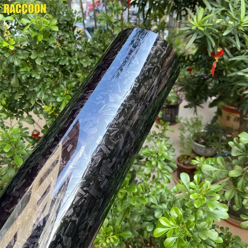 Глянцевая черная кованая виниловая пленка из углеродного волокна - Фотография_6