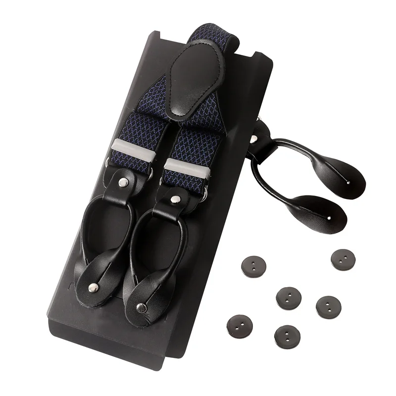 Винтажные черные кожаные подтяжки шириной 3 - Фотография_5