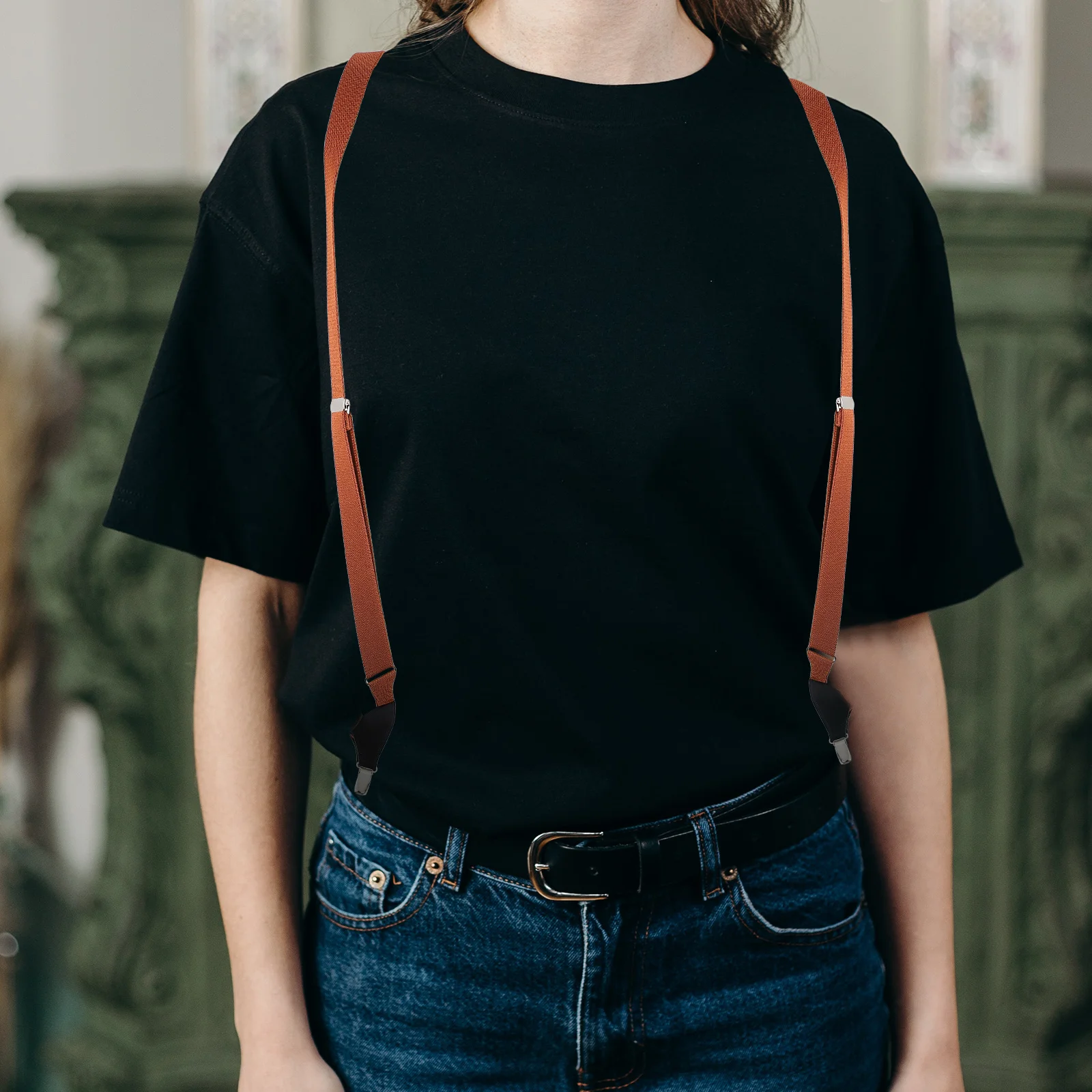 Эластичные регулируемые подтяжки на клипсе