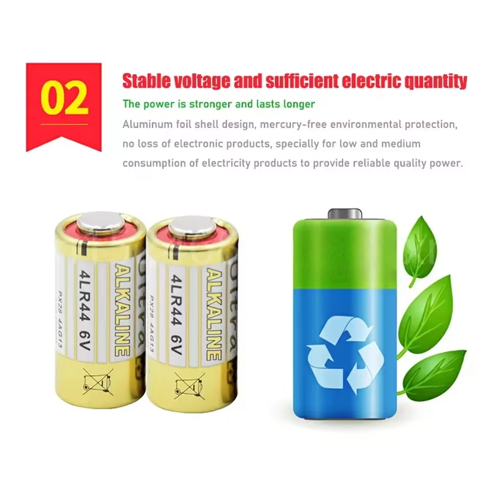 100% новый щелочной аккумулятор 4lr44 6 в l1325/4ag13/4a76/544 - Фотография_2