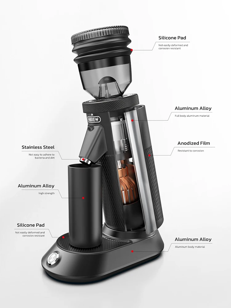 Hibrew g5 48 мм электрическая кофемолка с коническими жерновами - Фотография_3