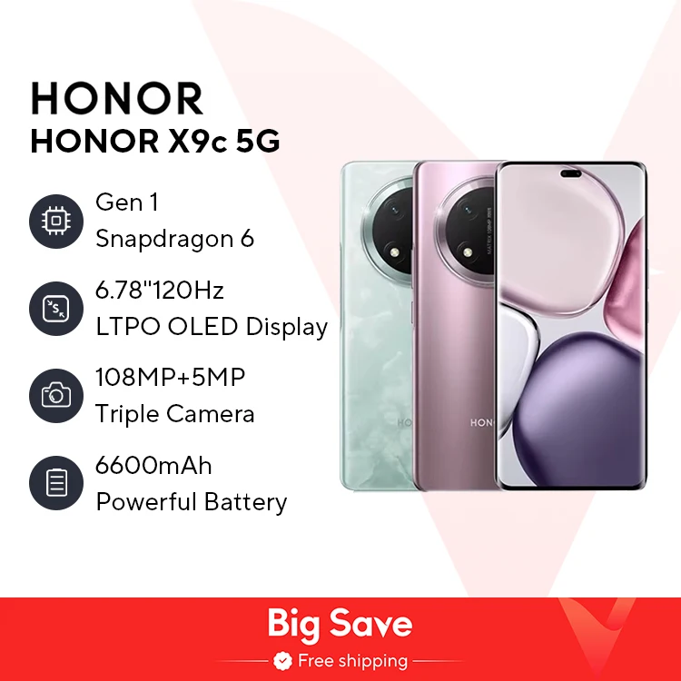 Глобальная версия honor x9c 5g snapdragon 6 gen 1 6